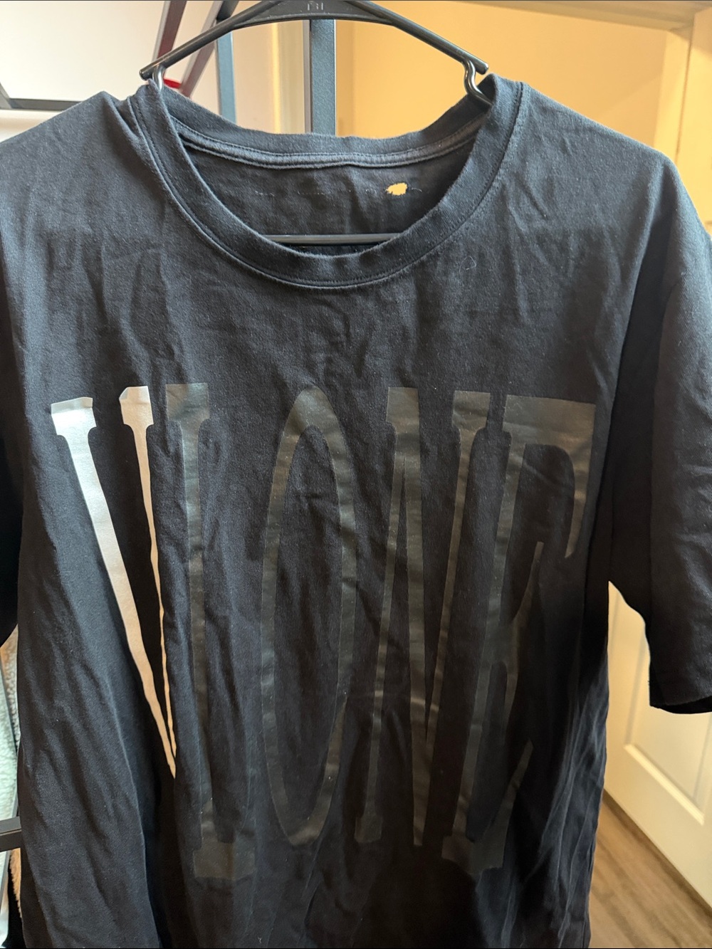 Black T-shirt with Large VLTN Logo